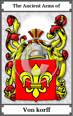 Von korff Family Crest Download (JPG)  Book Plated - 150 DPI
